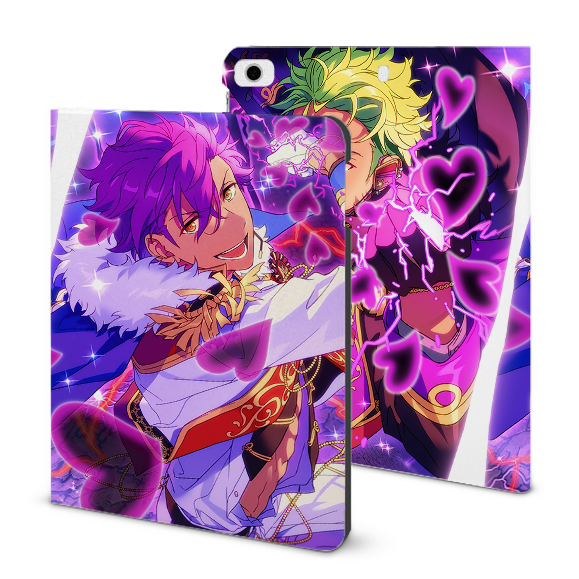 （画像用） あんさんぶるスターズ! Ensemble Stars IPad ケース ブック型 PUレザー TPU 耐衝撃 軽量 薄型 ペン収納なし 全面保護 IPad 各モデル対応